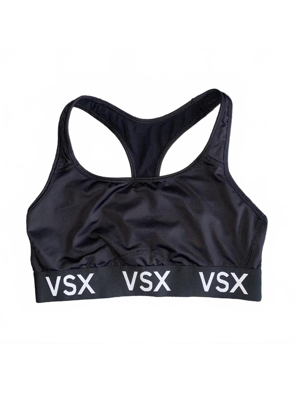 VSX Sport Victoria's Secret Black Racerback Sports Bra Size Large Activewear